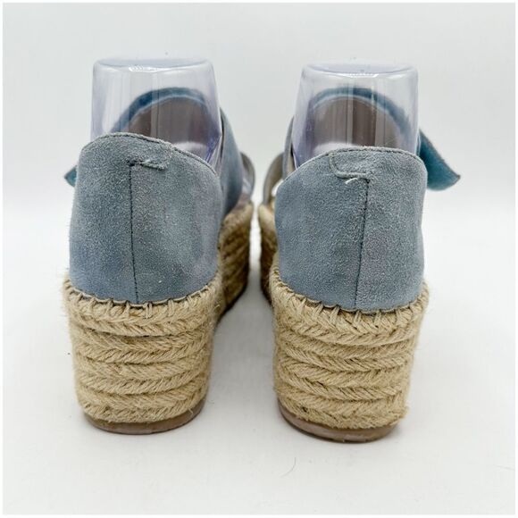 Jeffrey‎ Campbell Light Blue Suede Espadrille Platform Wedge Sandal Size 9 - Picture 8 of 14